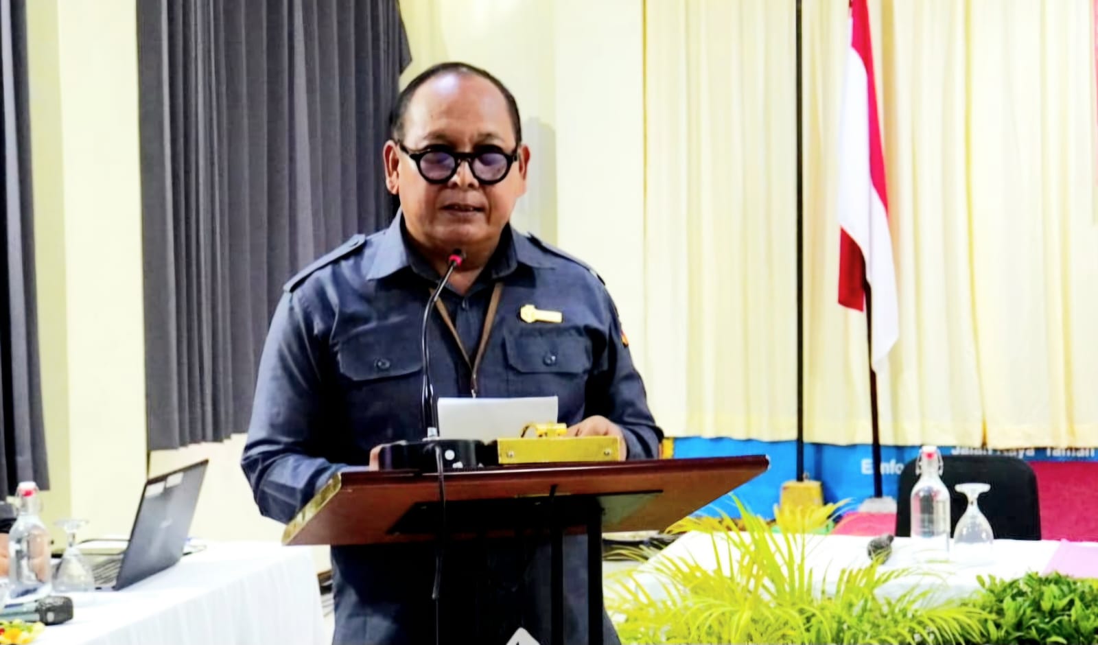 Ketua Bawaslu Karangasem, I Nengah Putu Suardika dalam memberikan sambutan