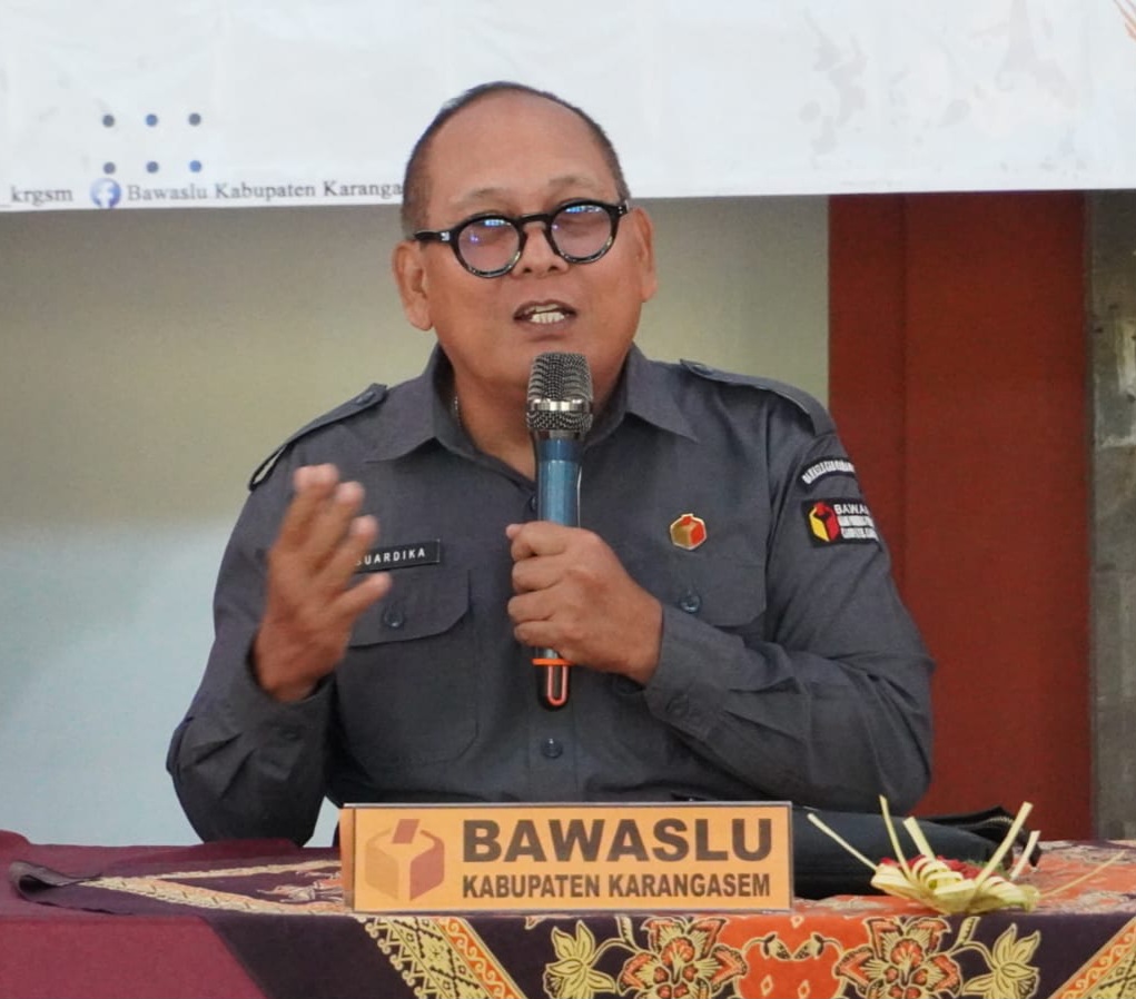Ketua Bawaslu Karangasem, I Nengah Putu Suardika dalam acara Pelatihan Saksi di SKB