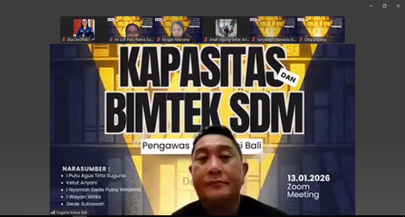 Agus Tirta Suguna sebagai Narasumber dalam Bimbingan Teknis