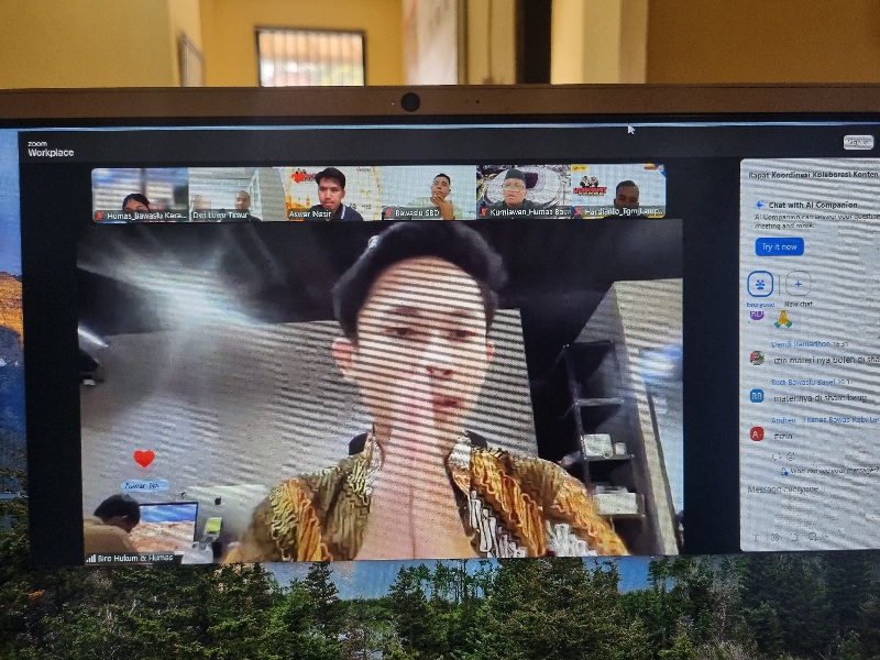 Pembukaan acara zoom humas