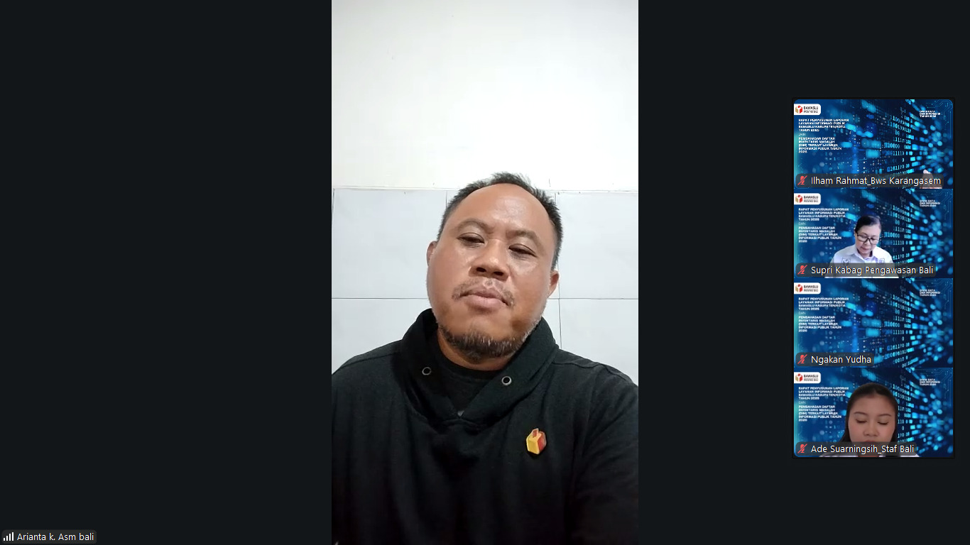 Kordiv PP Datin Bawaslu Karangasem mengikuti zoom review LIP