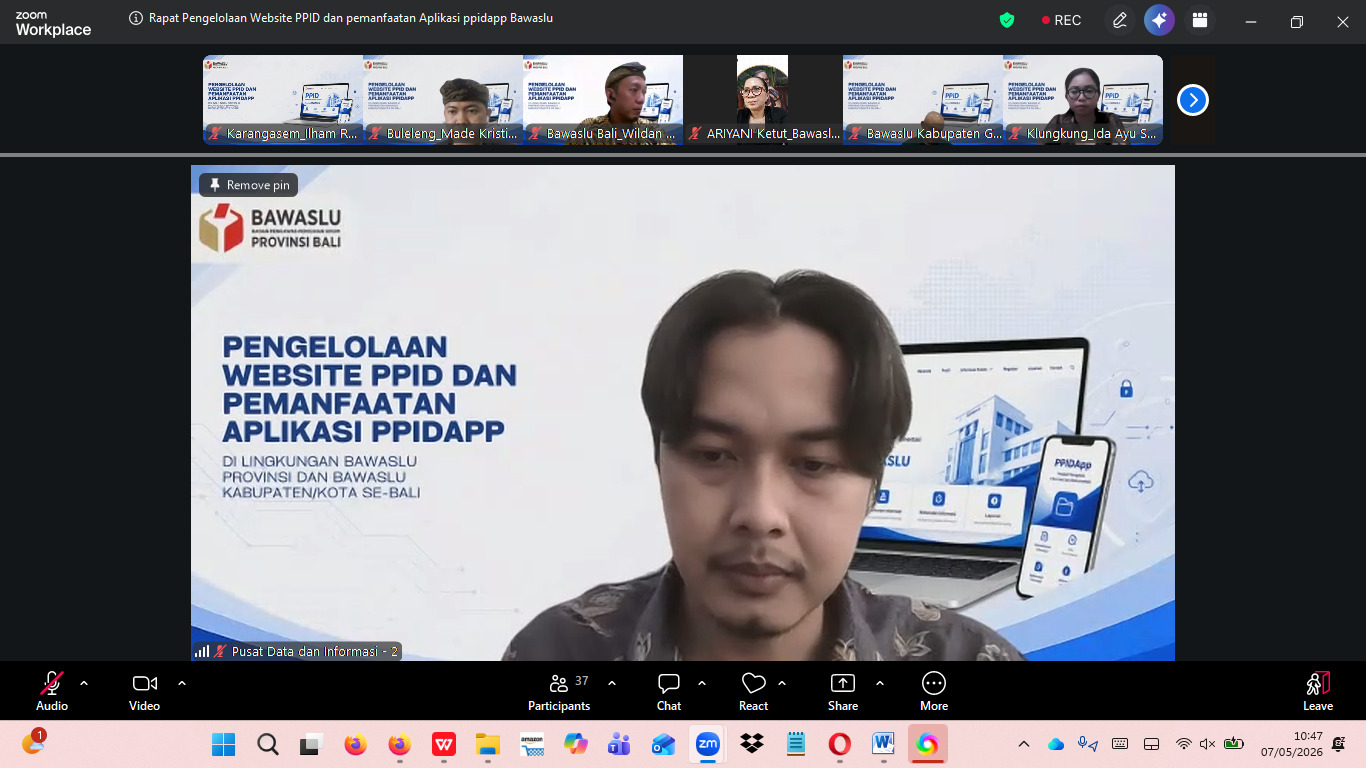 Zoom pengelolaan website PPID