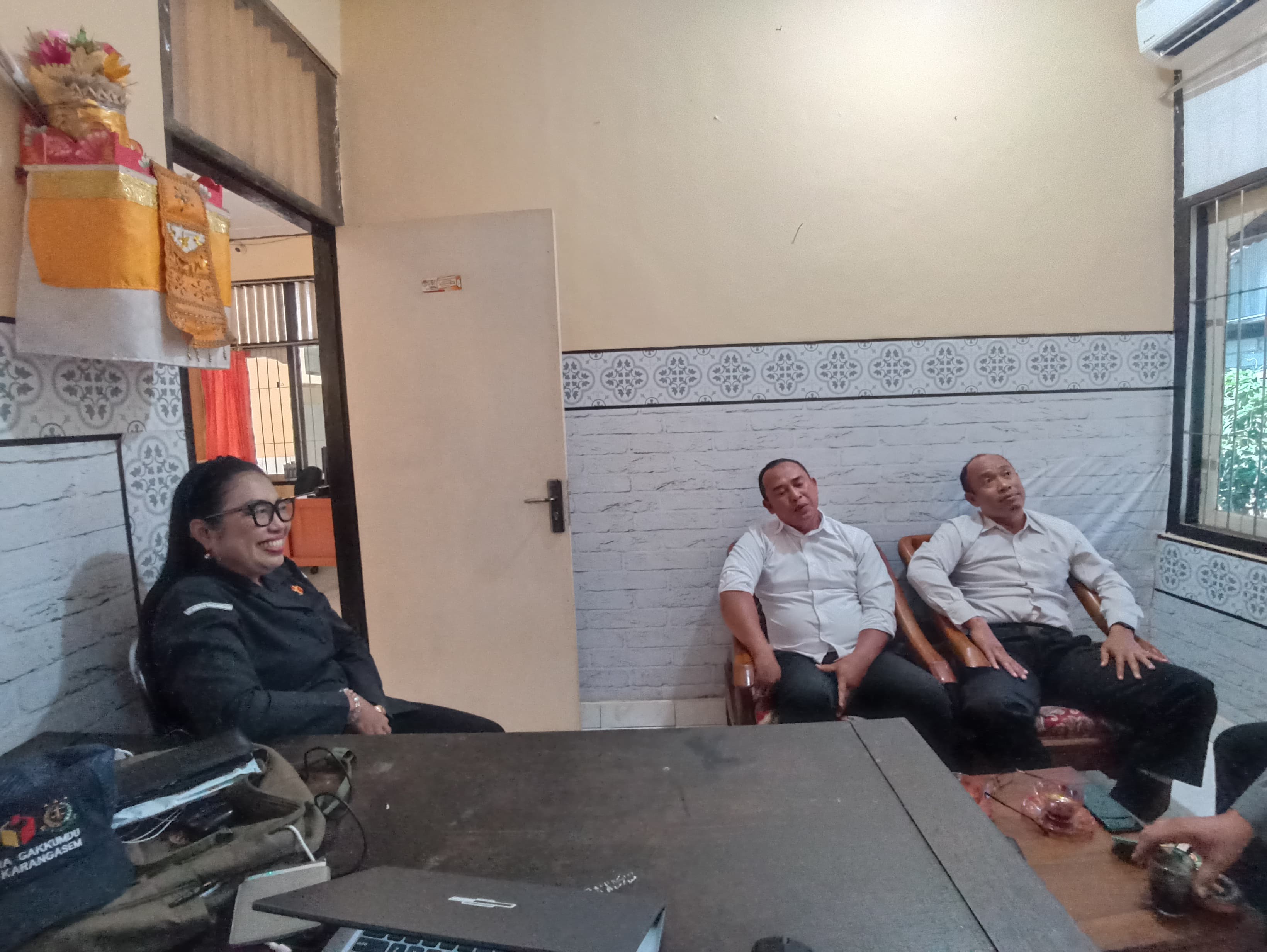 Diskusi Pimpinan Bawaslu Karangasem dengan Polres Karangasem 