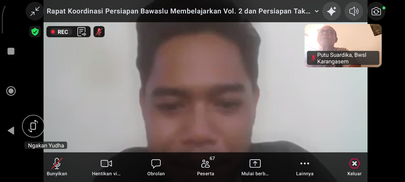 zoom persiapan bawaslu membelajarkan Jumat (7/8)