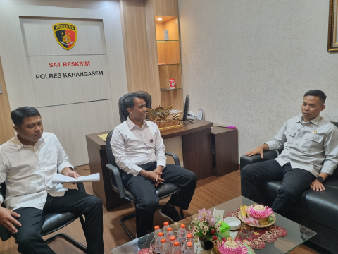 Audiensi dengan Kanit 2 Sat Reskrim Polres Karangasem, IPDA I Wayan Putu Eka Saputra, SH