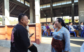 Pengawasan langsung oleh I Gede Ari Ardana Putra (Anggota Bawaslu Karangasem) dalam kampanye di Desa Subagan