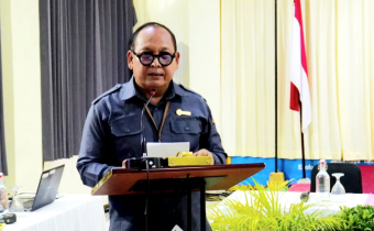 Ketua Bawaslu Karangasem, I Nengah Putu Suardika dalam memberikan sambutan