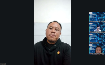 Kordiv PP Datin Bawaslu Karangasem mengikuti zoom review LIP