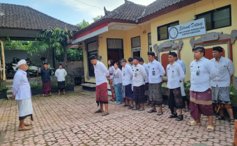 Suasana Apel pagi peringatan hari jadi ke-68 provinsi Bali